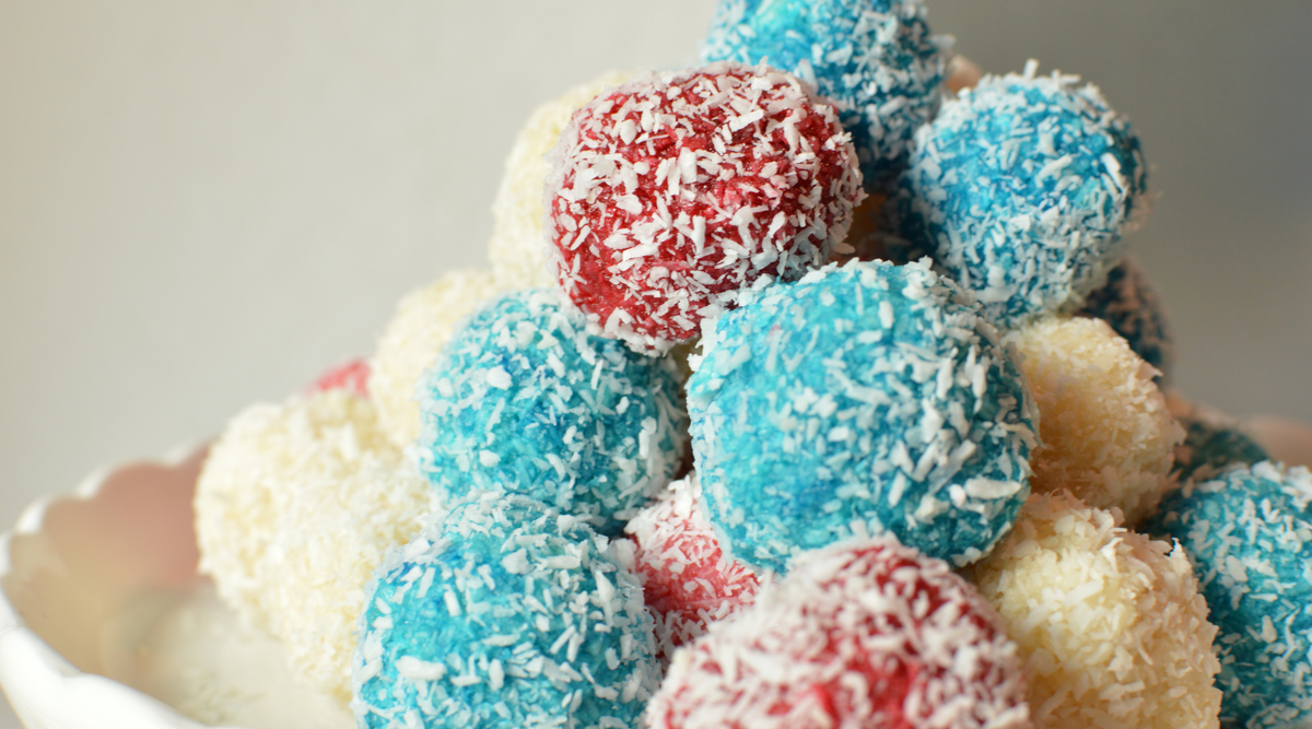 Bolas de coco para el 4 de julio: un postre festivo sin horno