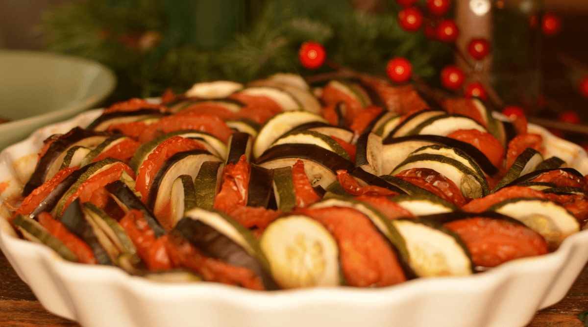 A Christmas-Inspired Ratatouille and Kidney Bean Meatballs