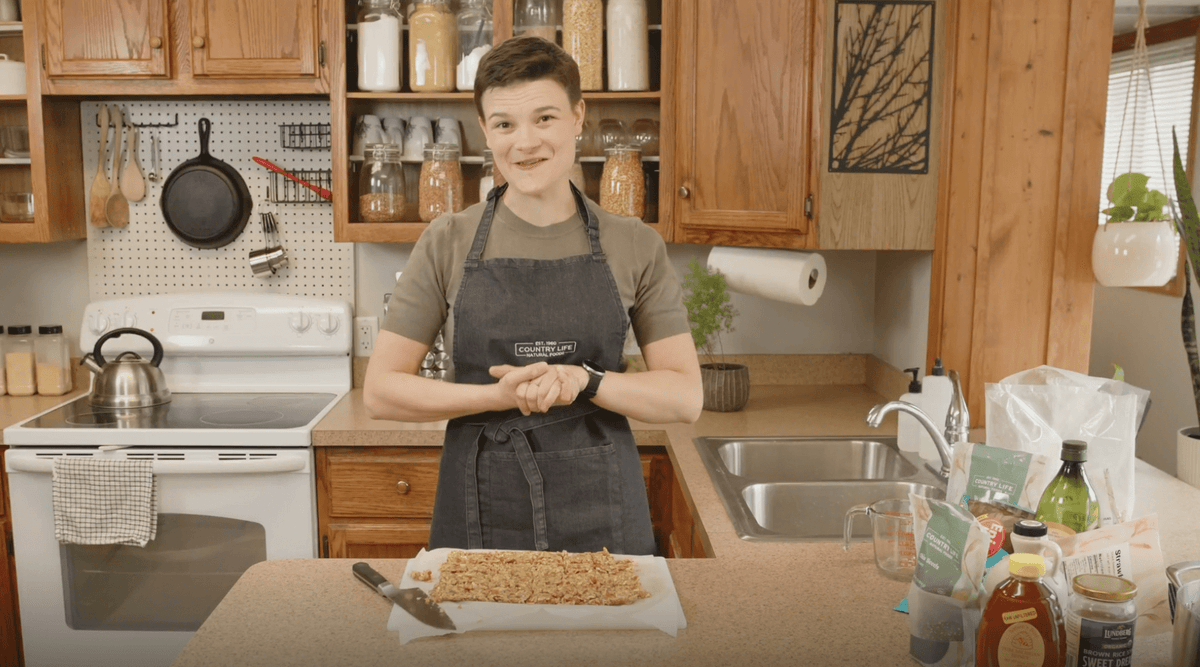 Barras de granola caseras sin hornear (sin mantequilla de cacahuete)