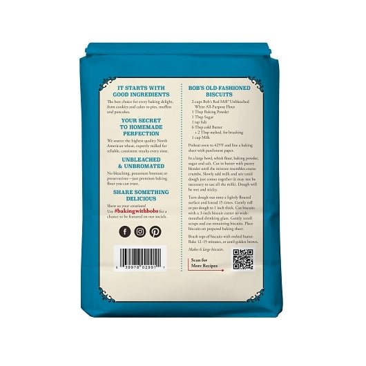 Unbleached White All-Purpose Flour, Organic, Bob's Red Mill, Flour - Country Life Natural Foods