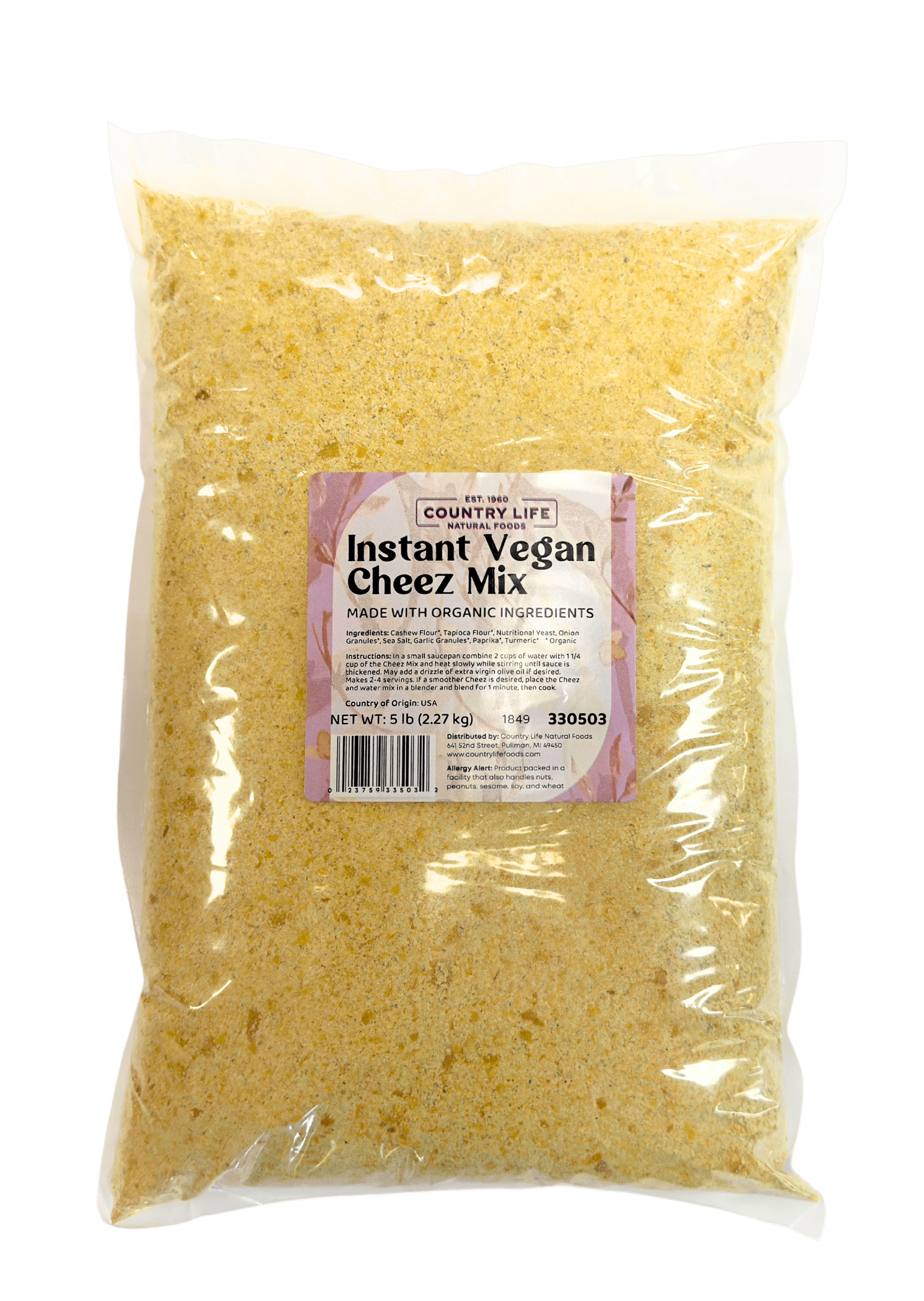 Cheez Mix, Vegan, Instant, Dairy Substitutes - Country Life Natural Foods