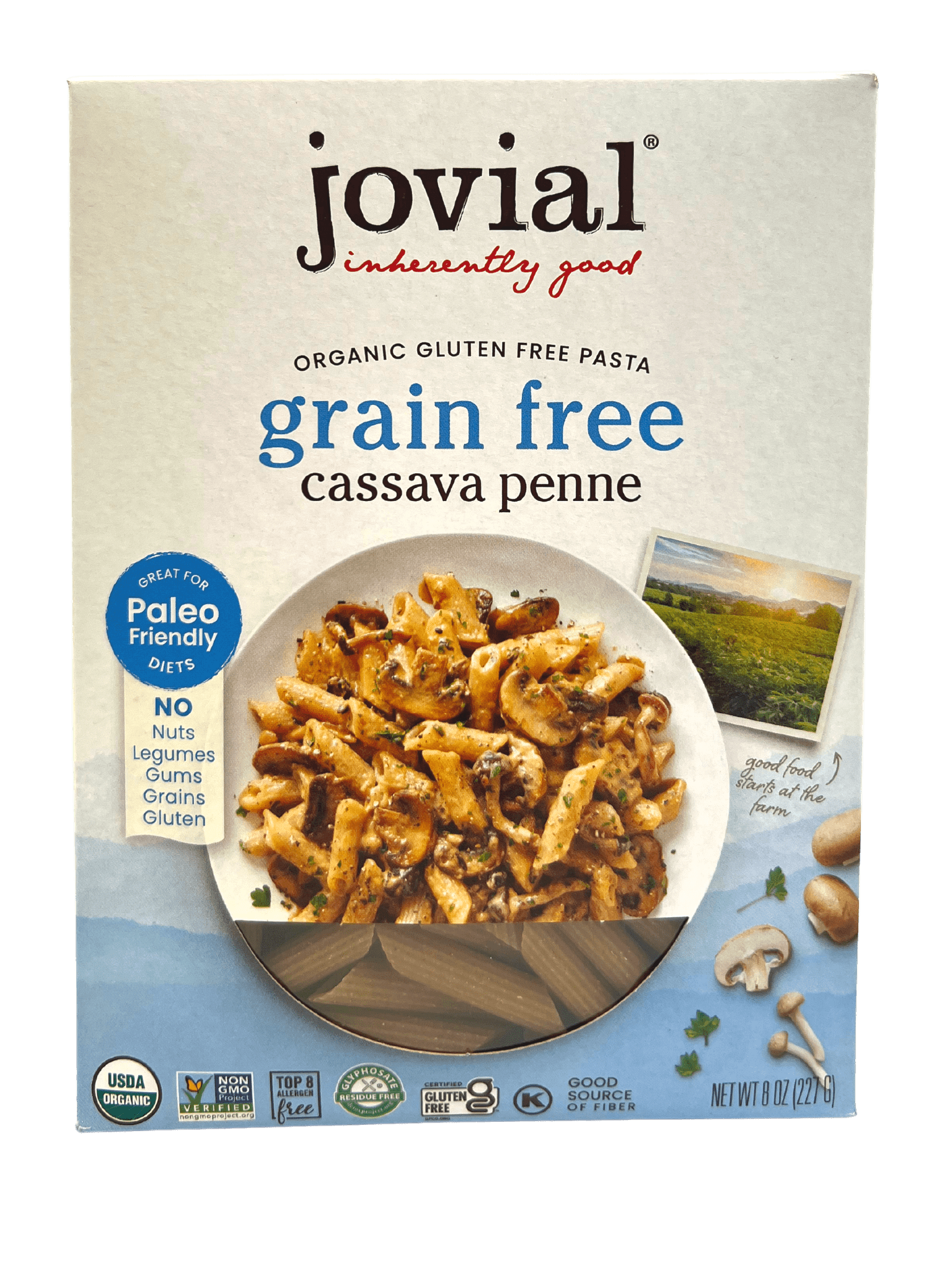 Penne, Cassava, Organic, Jovial, Gluten-Free, Grain-Free, Pasta & Noodles - Country Life Natural Foods