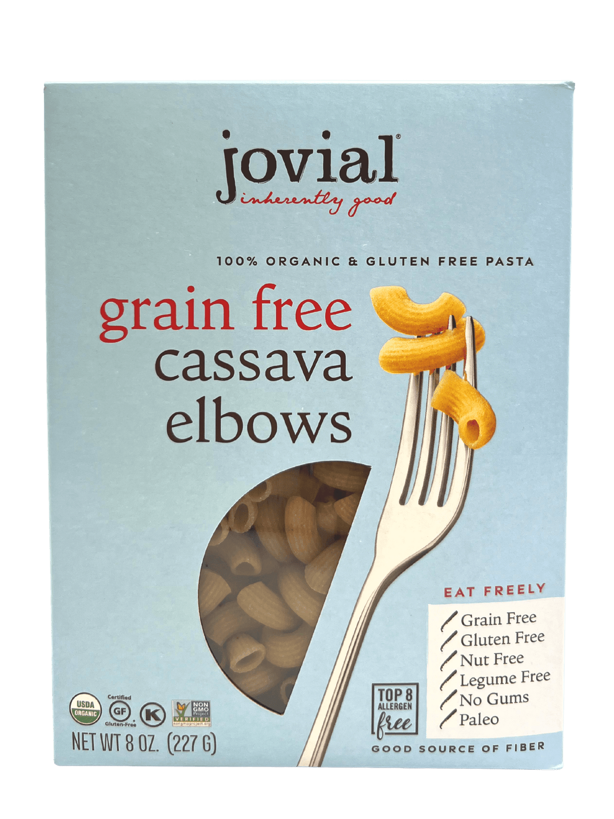 Elbows, Cassava, Organic, Jovial, Gluten-Free, Grain-Free, Pasta & Noodles - Country Life Natural Foods