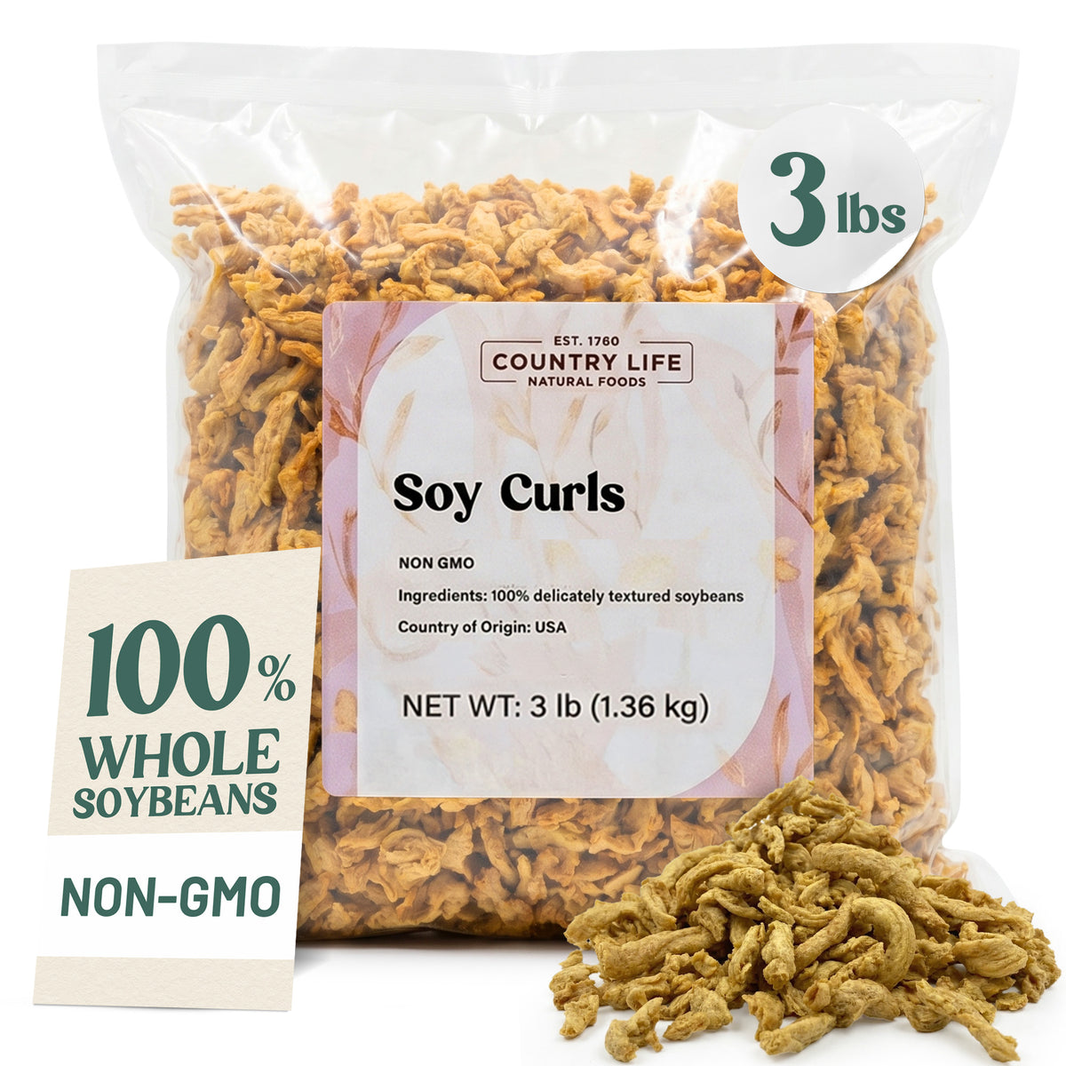 Soy Curls, Non-GMO, Meat Substitutes - Country Life Natural Foods
