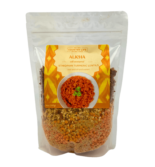 Alicha - Mild Ethiopian Red Lentils, CLNF Easy Meals - Country Life Natural Foods