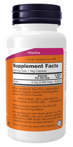 Biotin 5,000 mcg Veg Capsules, Vitamins & Supplements - Country Life Natural Foods