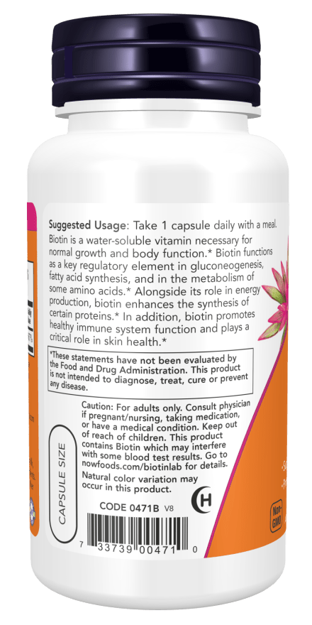 Biotin 5,000 mcg Veg Capsules, Vitamins & Supplements - Country Life Natural Foods