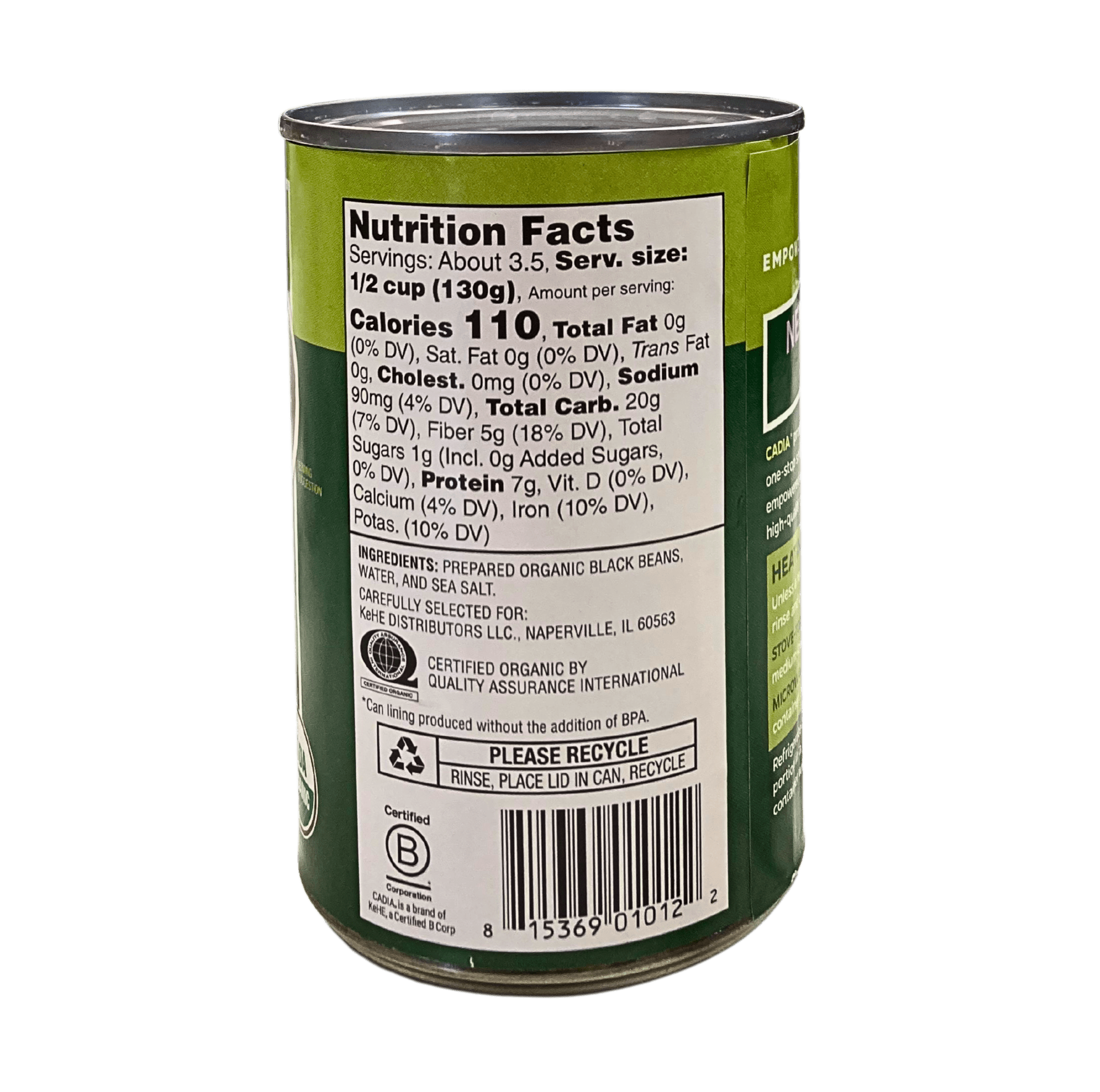 Black Beans, Organic, Cadia, Beans - Country Life Natural Foods