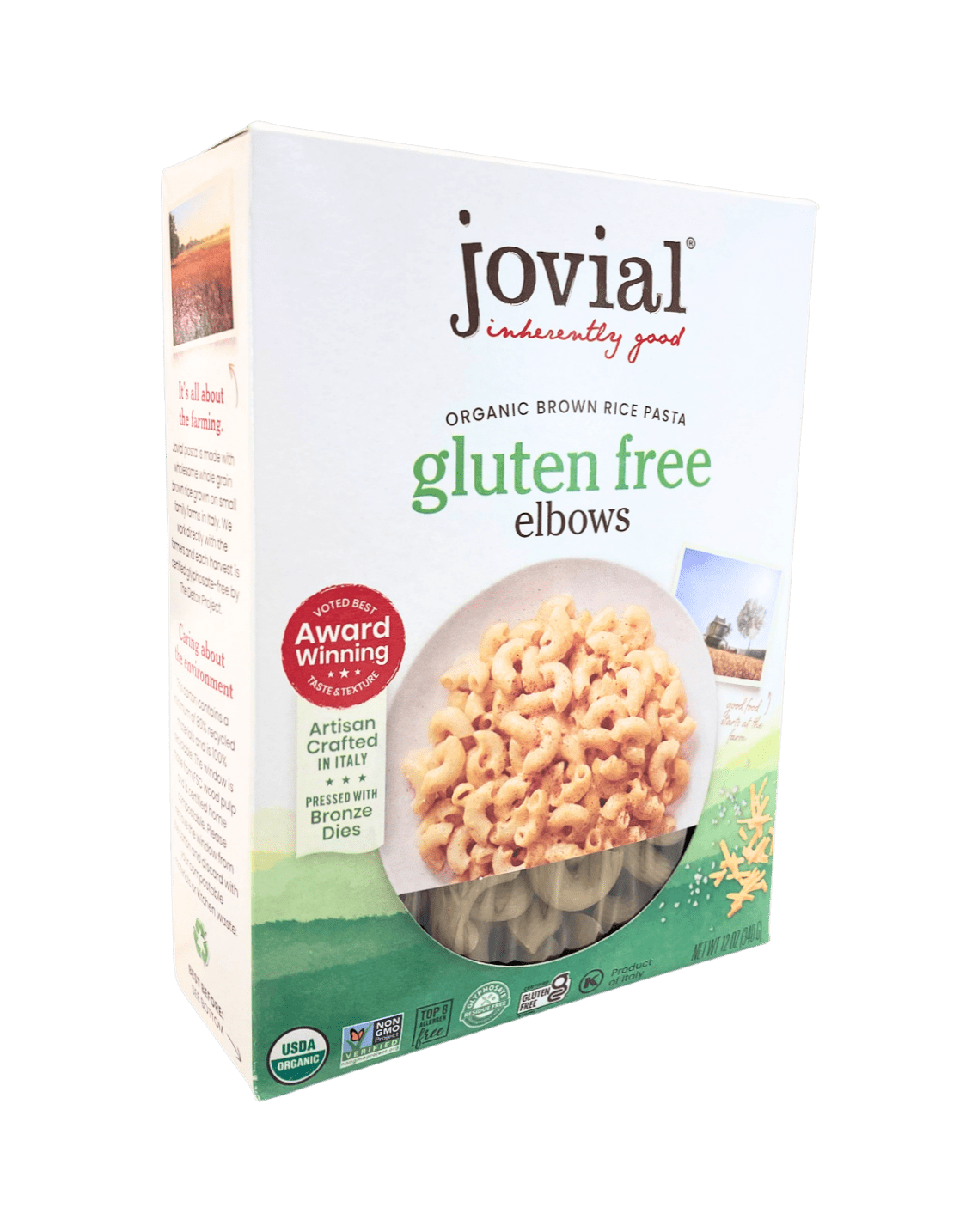 Elbows, Brown Rice, Organic, Jovial, Gluten-Free, Pasta & Noodles - Country Life Natural Foods