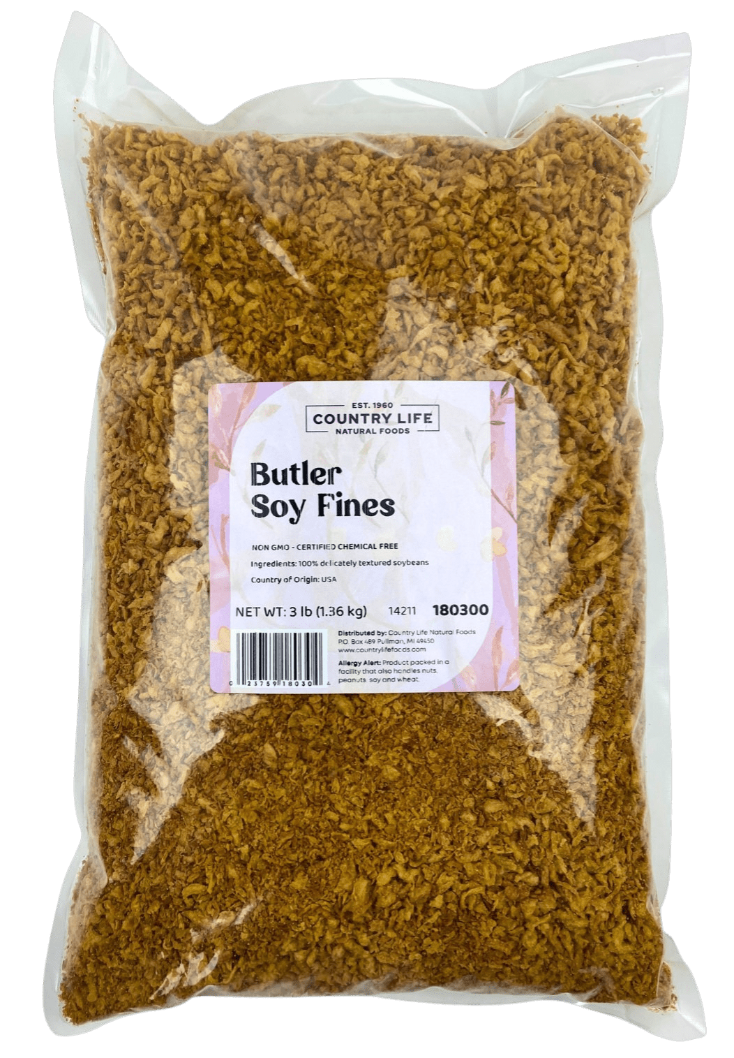Soy Fines, Non-GMO, Butler, Meat Substitutes - Country Life Natural Foods