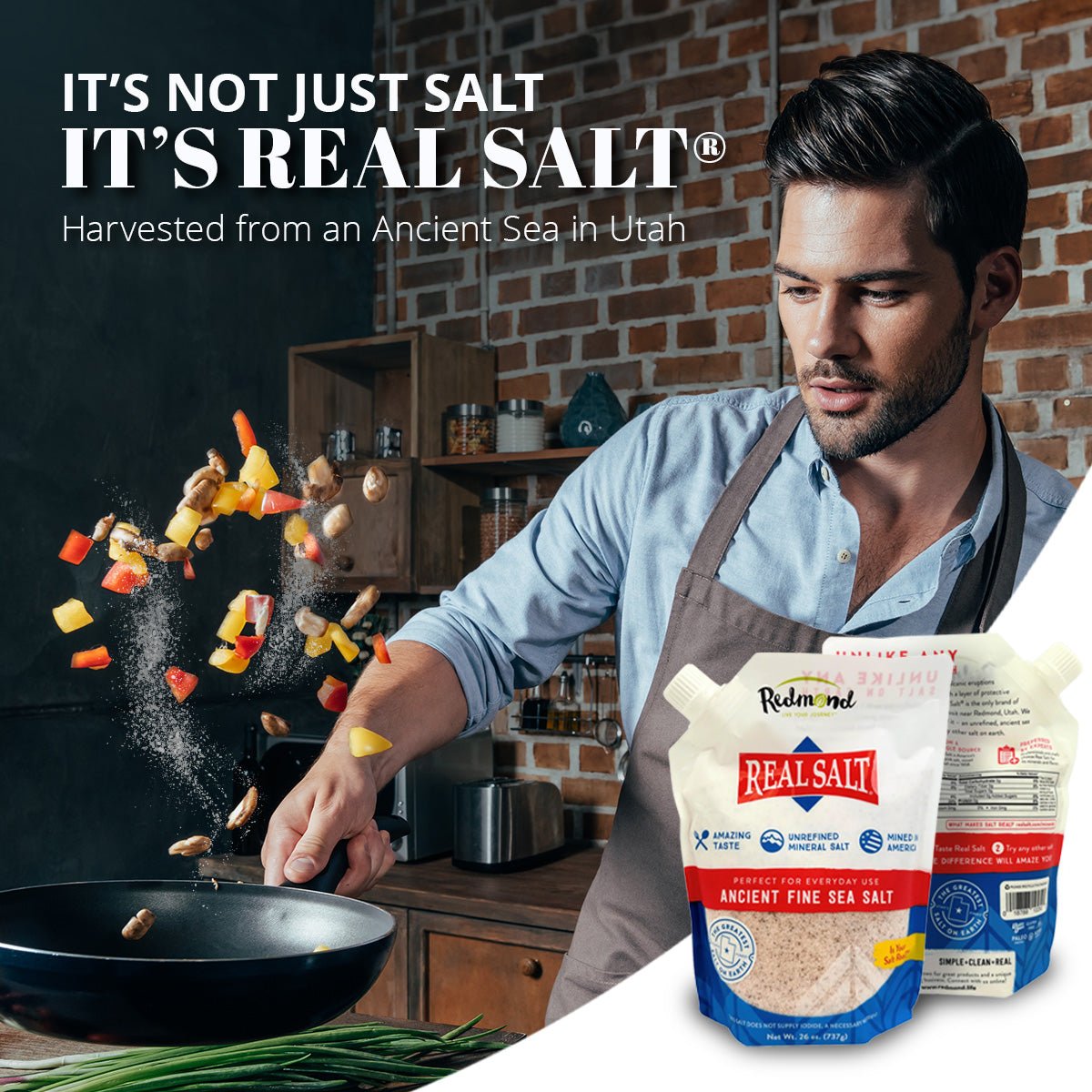 Salt, Redmond Real Salt, Fine Ground, Salt - Country Life Natural Foods