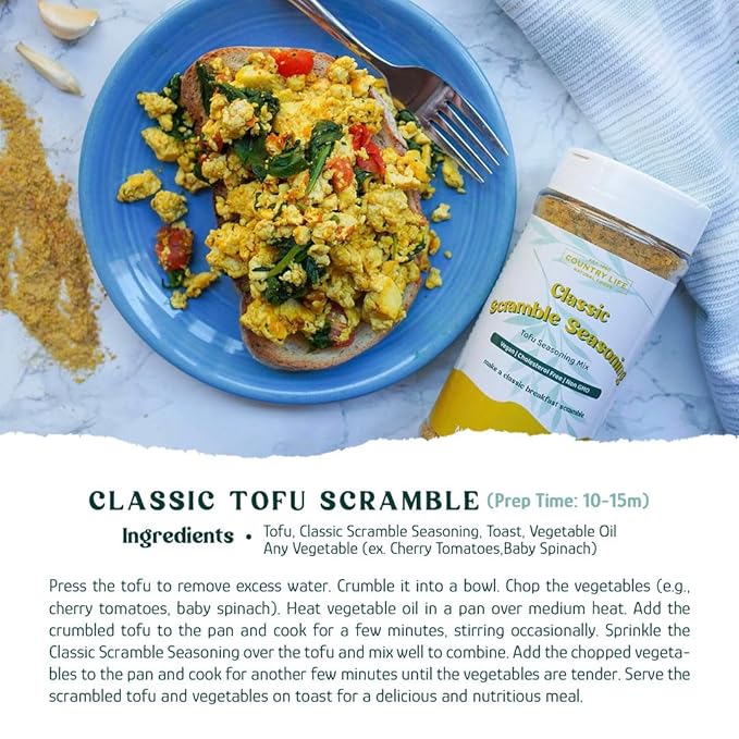 Tofu Scramble Seasoning, Classic, Herbs Spices & Seasonings - Country Life Natural Foods