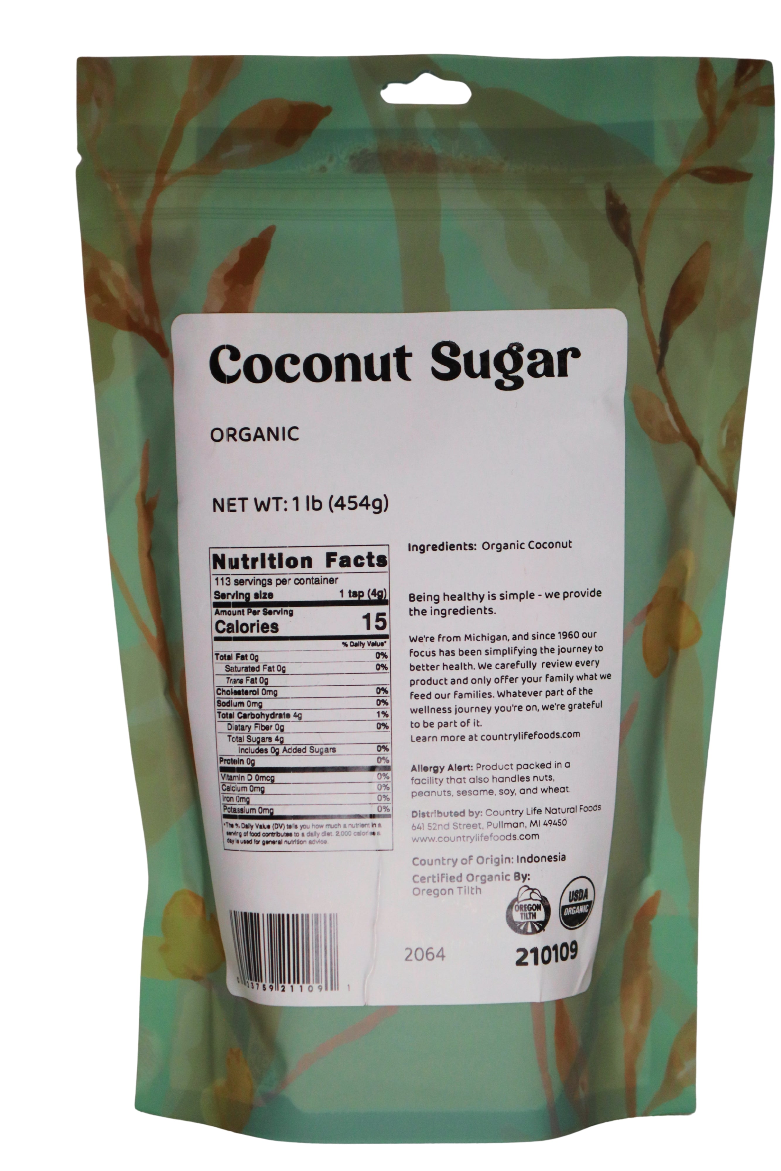 Coconut Sugar, Organic, Other Sweeteners - Country Life Natural Foods