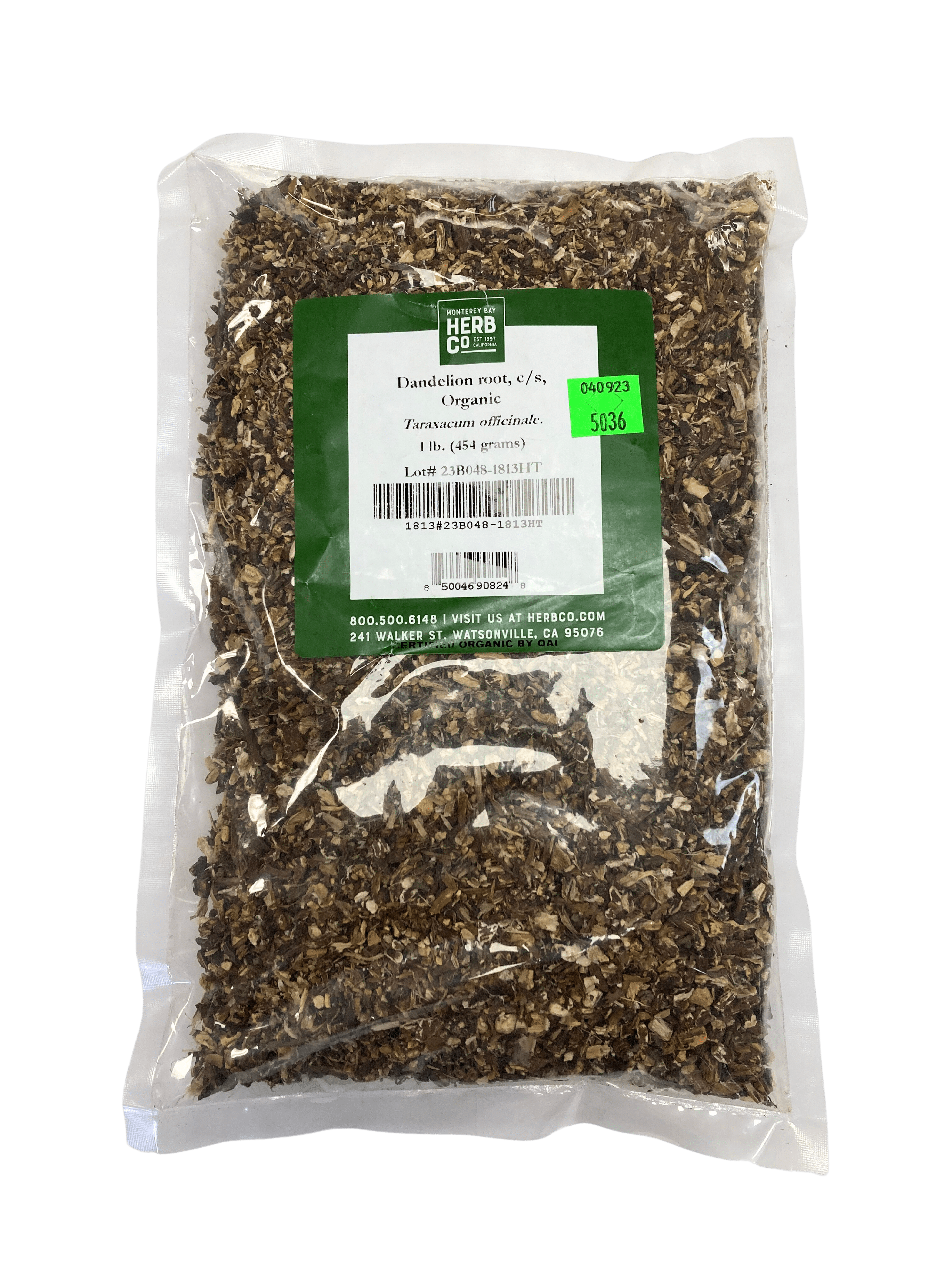 Dandelion Root, Organic, Cut, Sifted, Herbs - Country Life Natural Foods