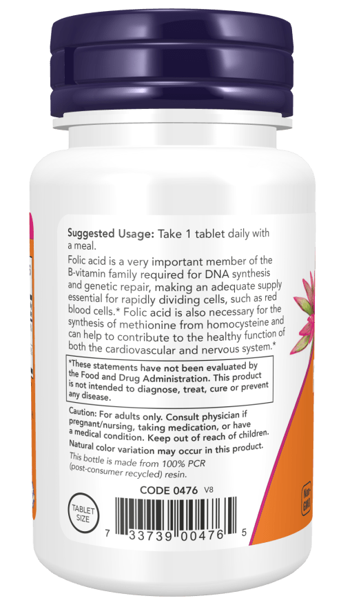 Folic Acid 800 mcg with Vitamin B-12 Tablets, Vitamins & Supplements - Country Life Natural Foods