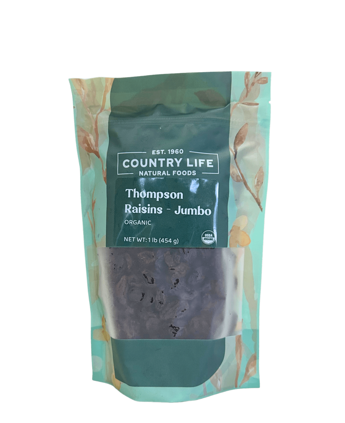 Raisins, Thompson Organic Jumbo, Dried Fruit - Country Life Natural Foods