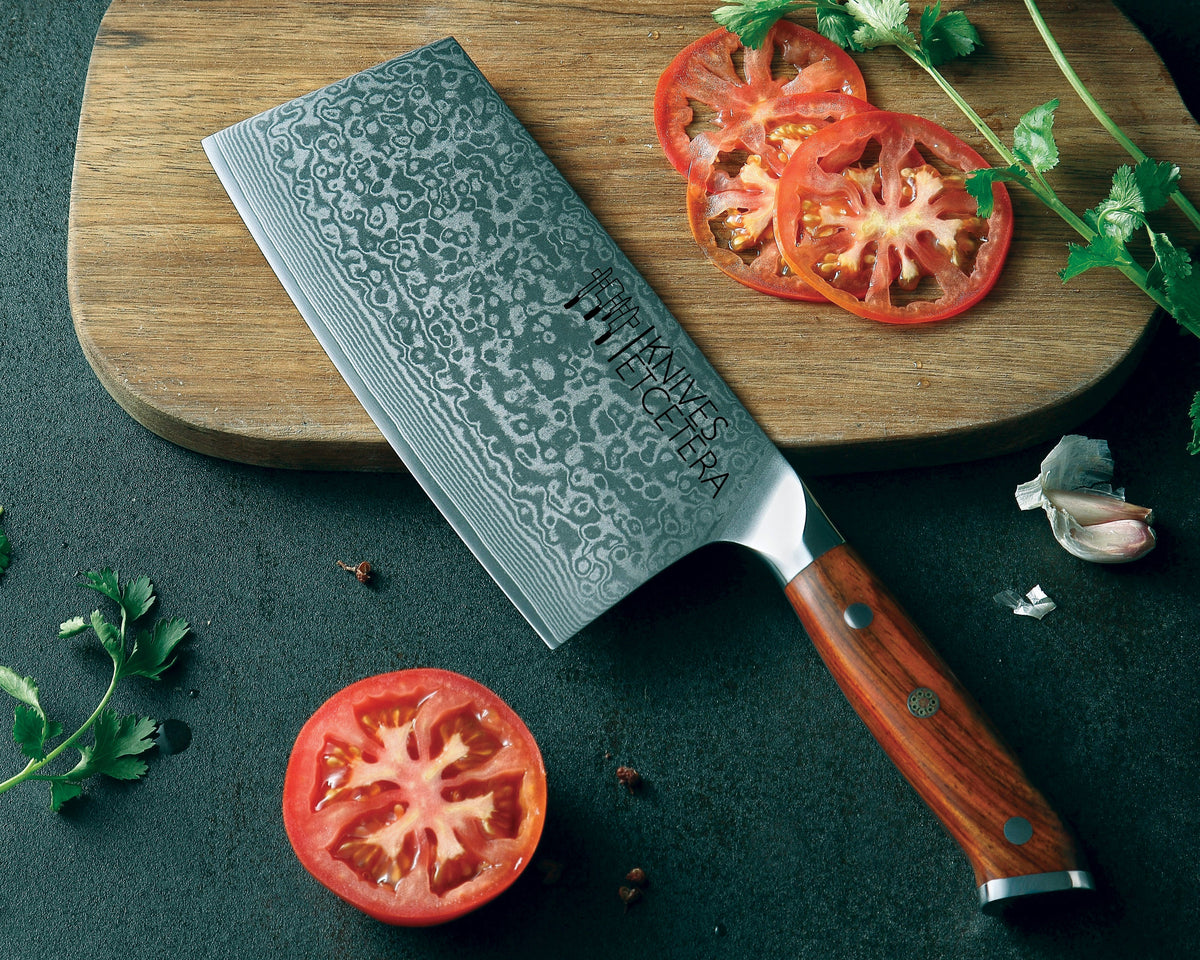 7" Damascus Cleaver Knife, Kitchen Knives - Country Life Natural Foods