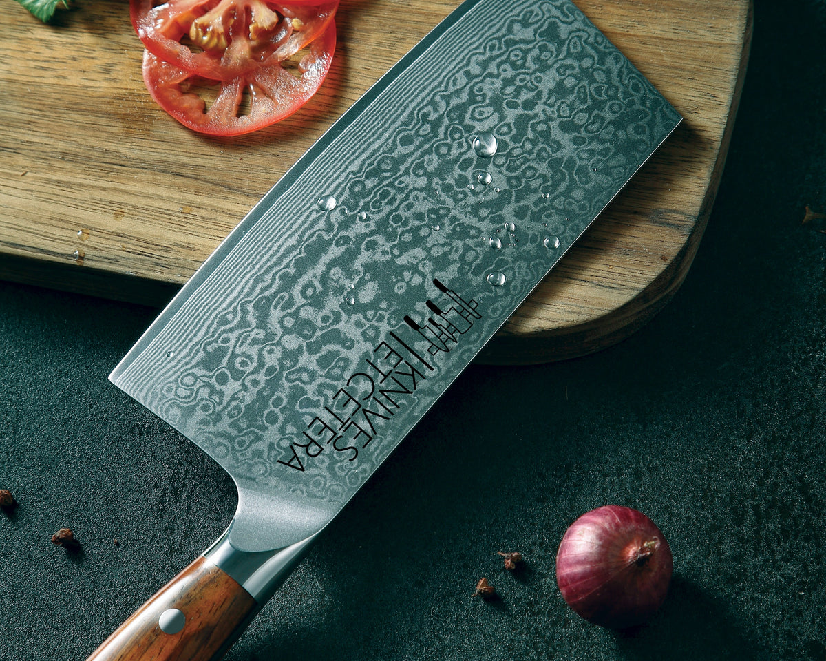 7" Damascus Cleaver Knife, Kitchen Knives - Country Life Natural Foods