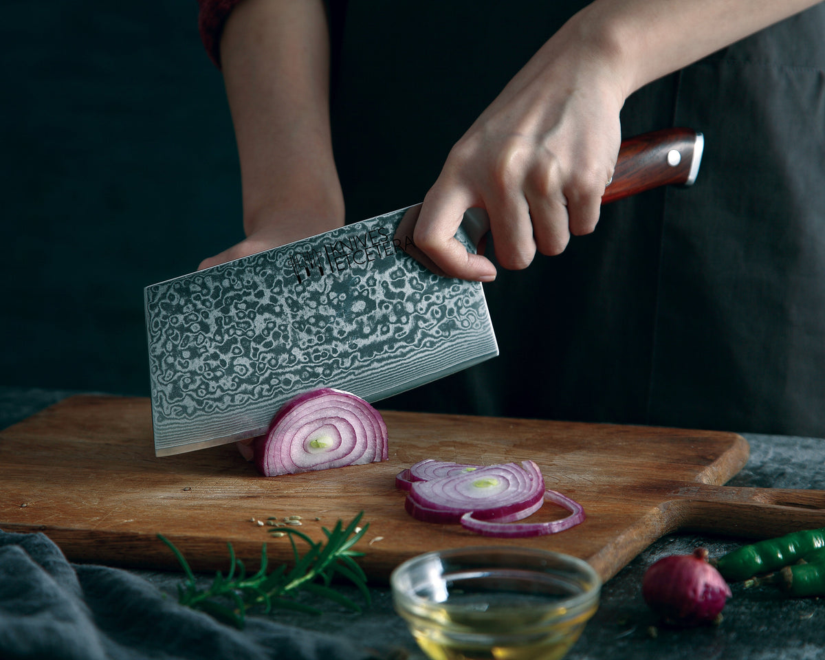 7" Damascus Cleaver Knife, Kitchen Knives - Country Life Natural Foods