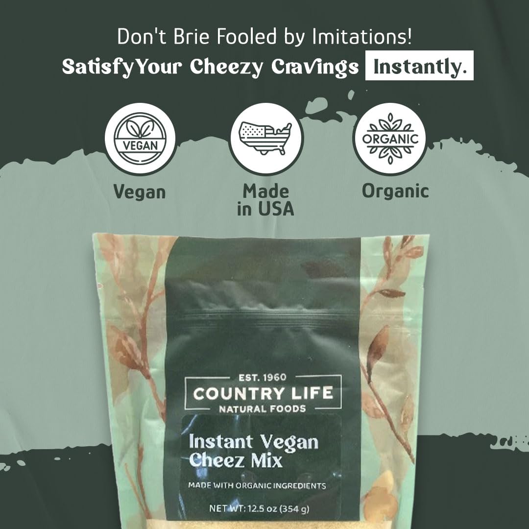 Cheez Mix, Vegan, Instant, Dairy Substitutes - Country Life Natural Foods
