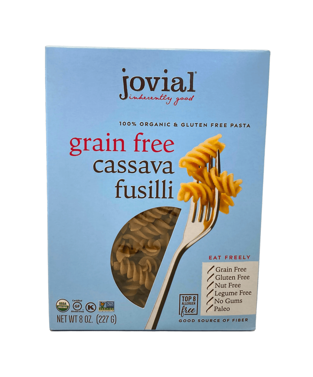 Fusilli, Cassava, Organic, Jovial, Gluten-Free, Grain-Free, Pasta & Noodles - Country Life Natural Foods