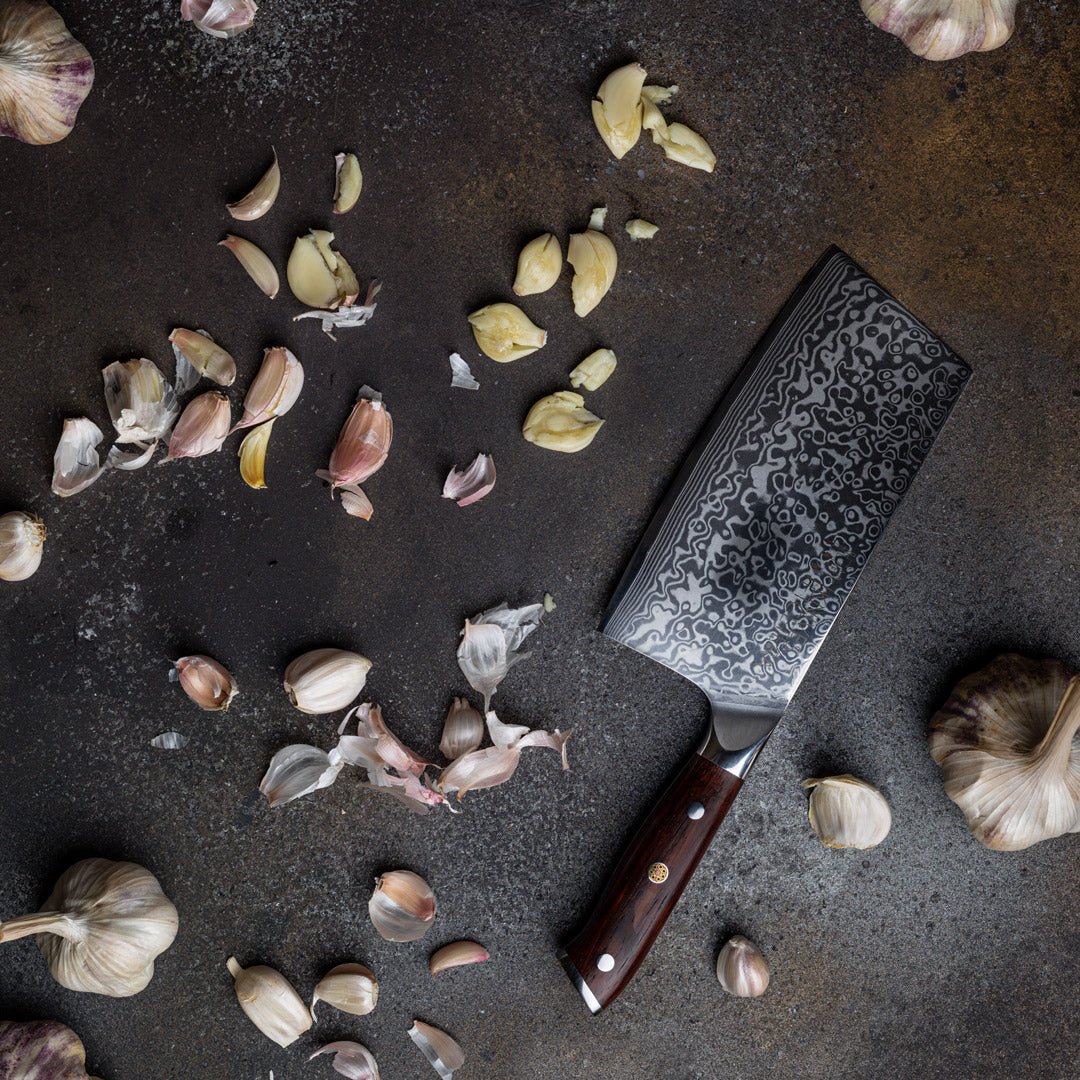 7" Damascus Cleaver Knife, Kitchen Knives - Country Life Natural Foods