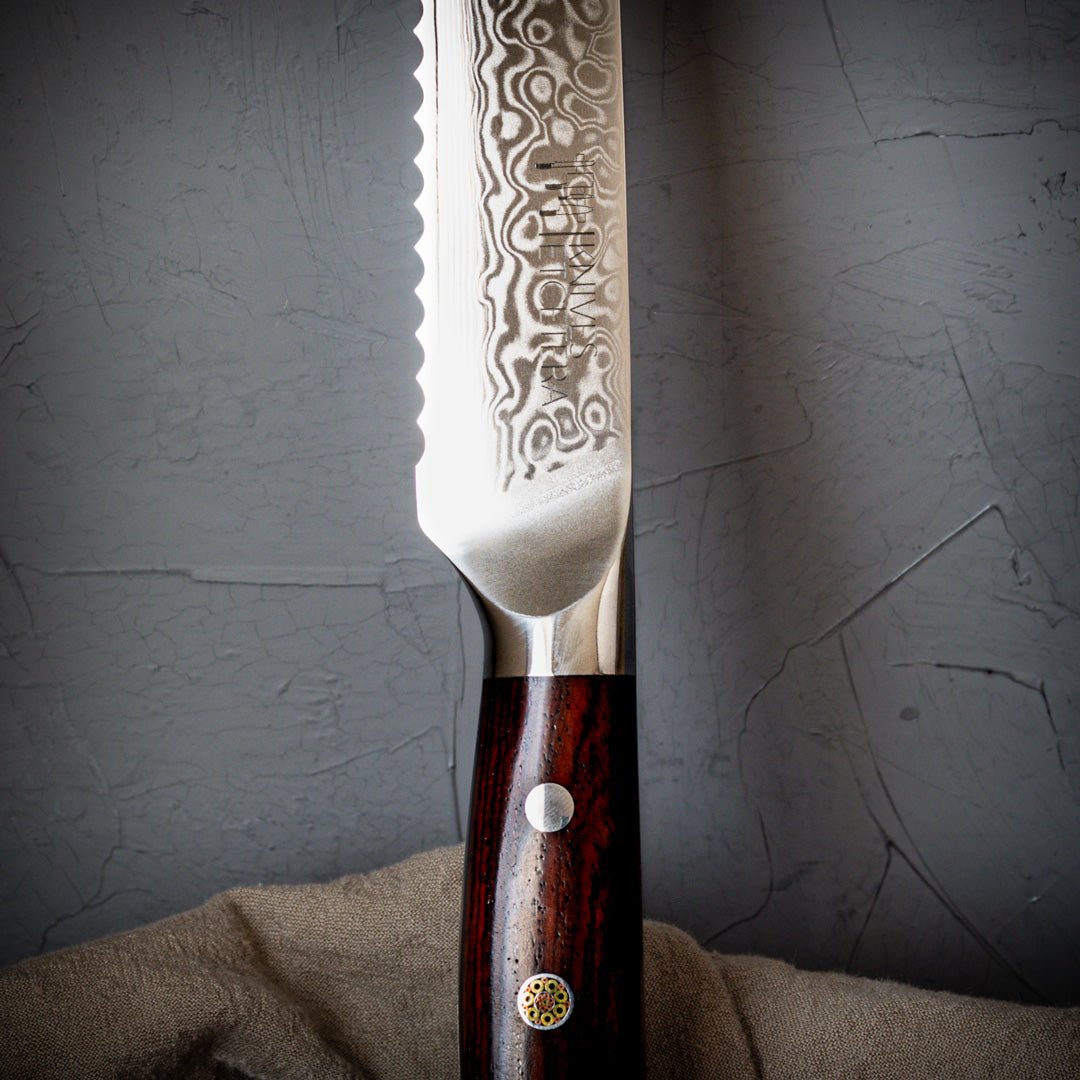 9" Serrated Damascus Bread Knife, Kitchen Knives - Country Life Natural Foods