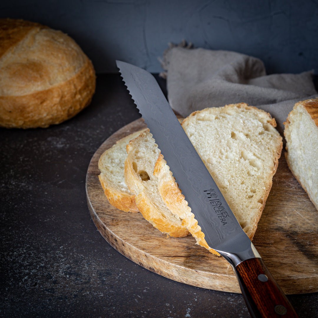 9" Serrated Damascus Bread Knife, Kitchen Knives - Country Life Natural Foods