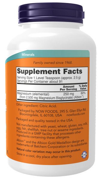 Magnesium Bisglycinate Powder, Vitamins & Supplements - Country Life Natural Foods