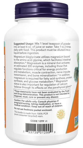 Magnesium Bisglycinate Powder, Vitamins & Supplements - Country Life Natural Foods