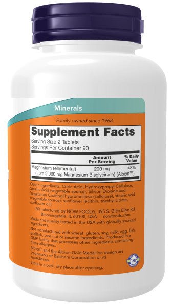 Magnesium Glycinate Tablets, Vitamins & Supplements - Country Life Natural Foods