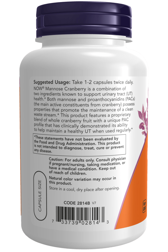 Mannose Cranberry Veg Capsules, Vitamins & Supplements - Country Life Natural Foods