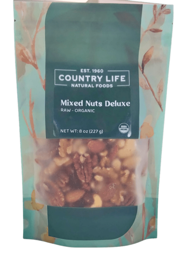 Mixed Nuts Deluxe, Raw, Organic, Trail Mix - Country Life Natural Foods