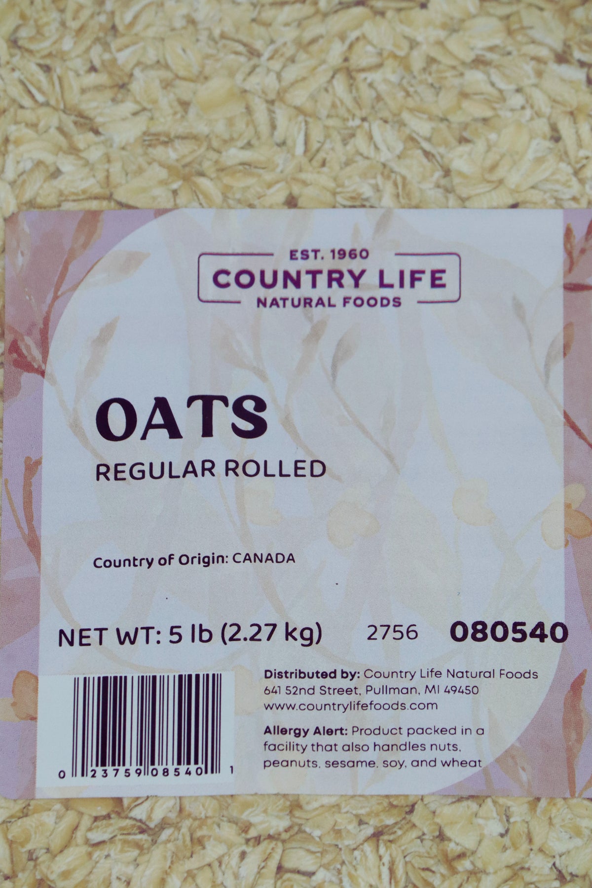Oats, Regular Rolled, Oats - Country Life Natural Foods