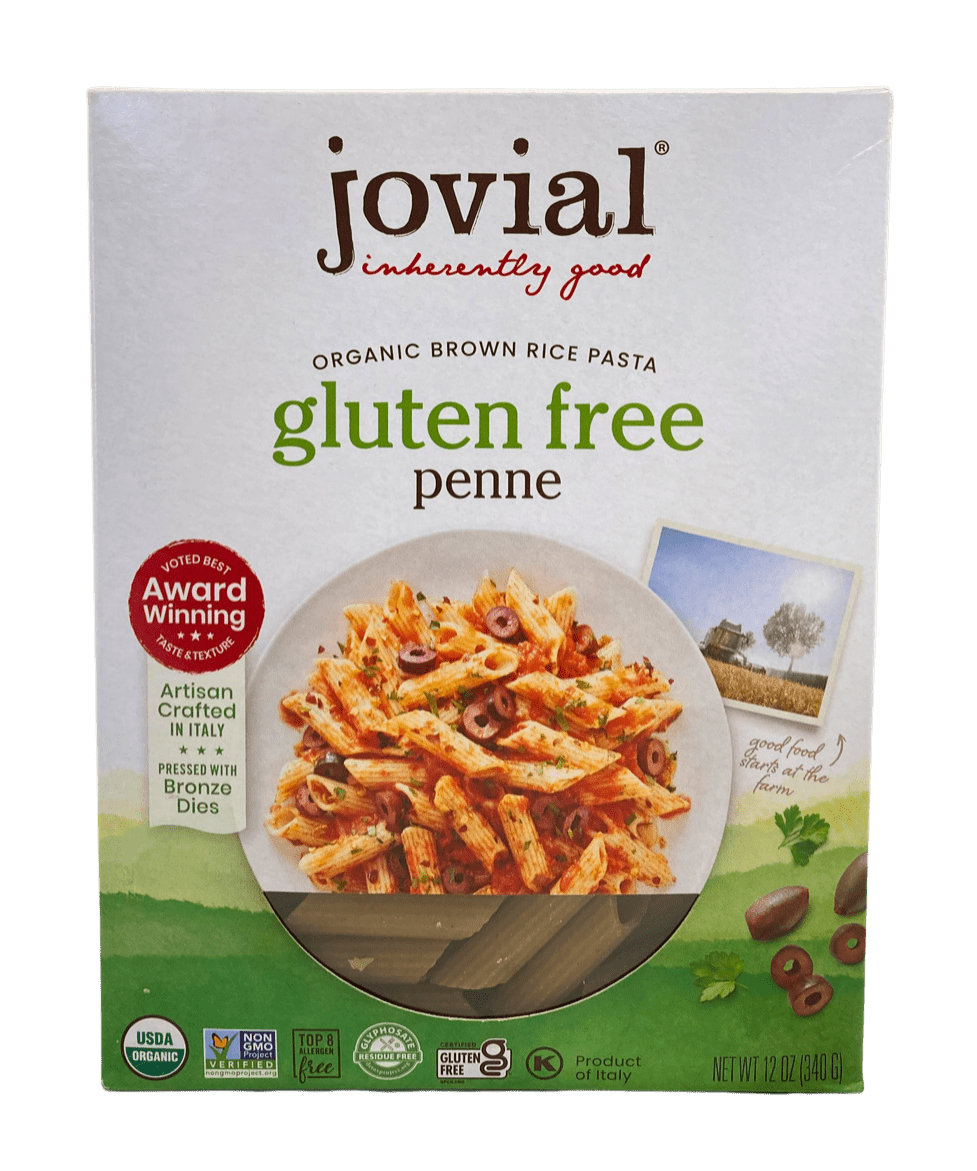 Penne, Brown Rice, Organic, Jovial, Gluten-Free, Pasta & Noodles - Country Life Natural Foods