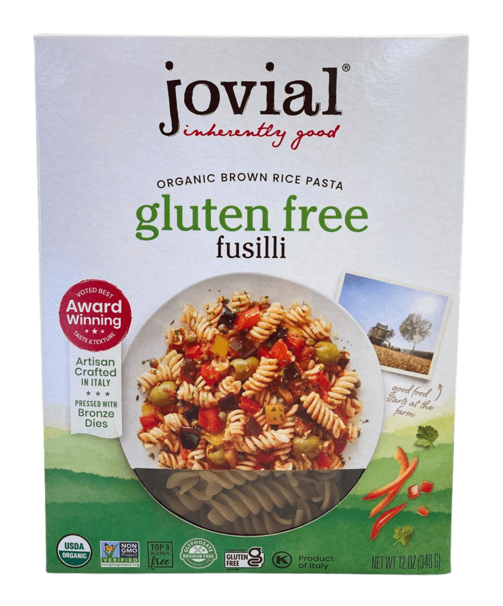 Fusilli, Brown Rice, Organic, Jovial, Gluten-Free, Pasta & Noodles - Country Life Natural Foods