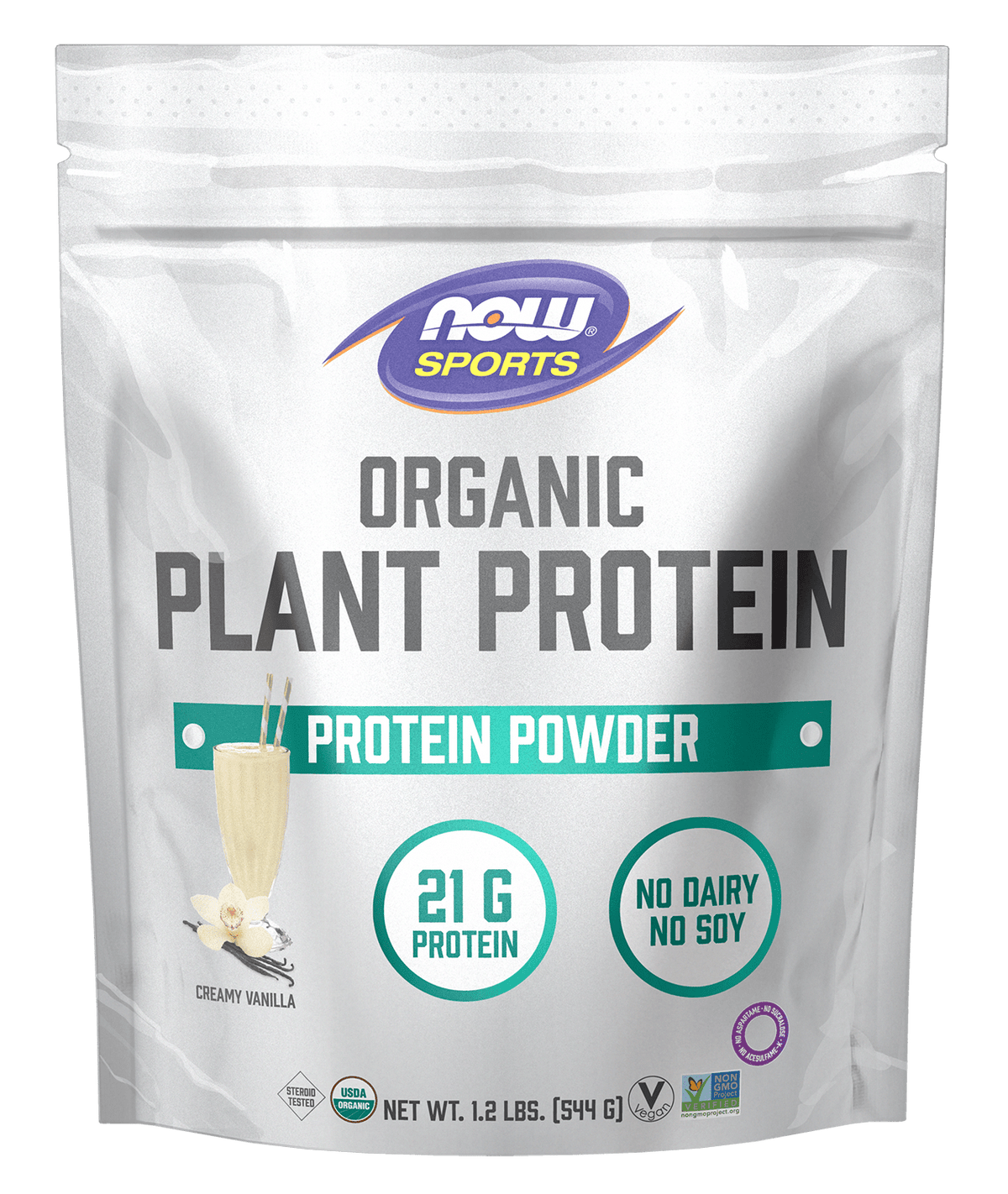 Plant Protein Powder, Organic, 1.2 lb, Vitamins & Supplements - Country Life Natural Foods