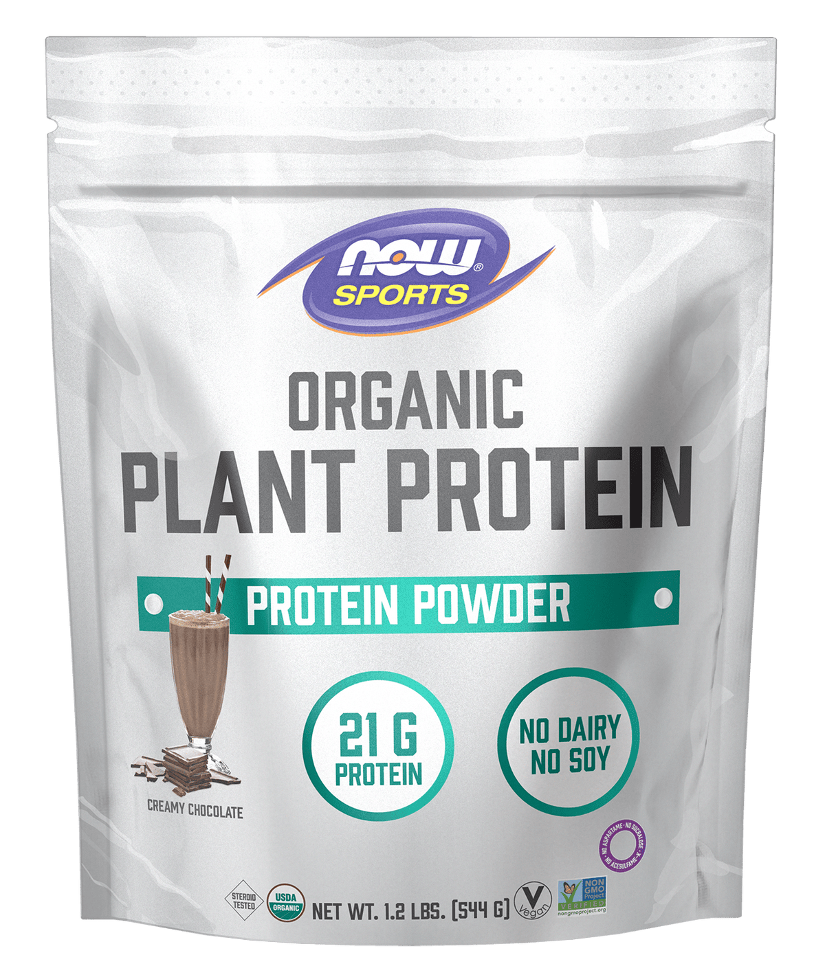 Plant Protein Powder, Organic, 1.2 lb, Vitamins & Supplements - Country Life Natural Foods