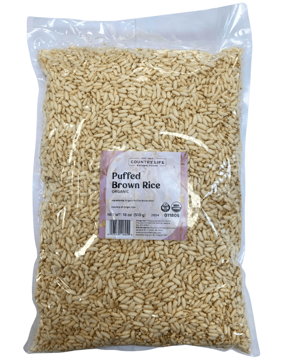 Puffed Brown Rice, Organic, Cereals & Granolas - Country Life Natural Foods