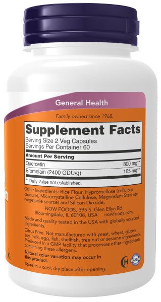 Quercetin With Bromelain, Vitamins & Supplements - Country Life Natural Foods