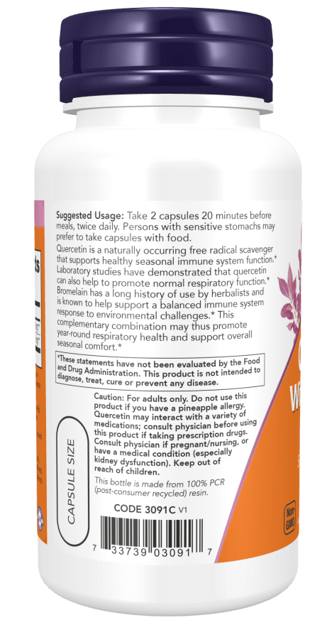 Quercetin With Bromelain, Vitamins & Supplements - Country Life Natural Foods