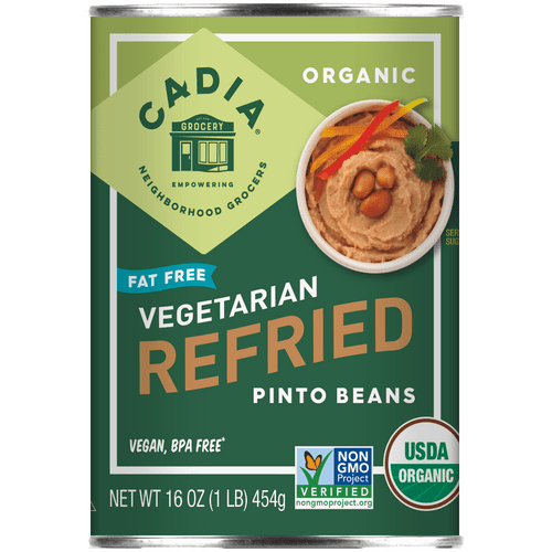 Refried Beans, Fat Free, Organic, Cadia, Beans - Country Life Natural Foods
