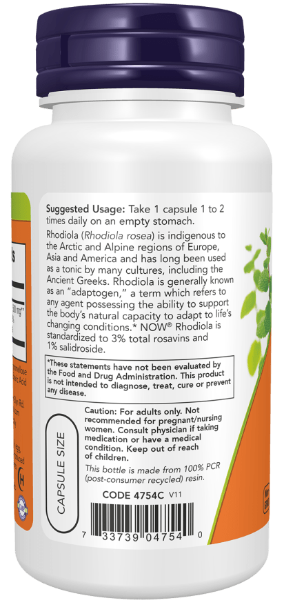 Rhodiola 500mg Ext. 3%, Vitamins & Supplements - Country Life Natural Foods