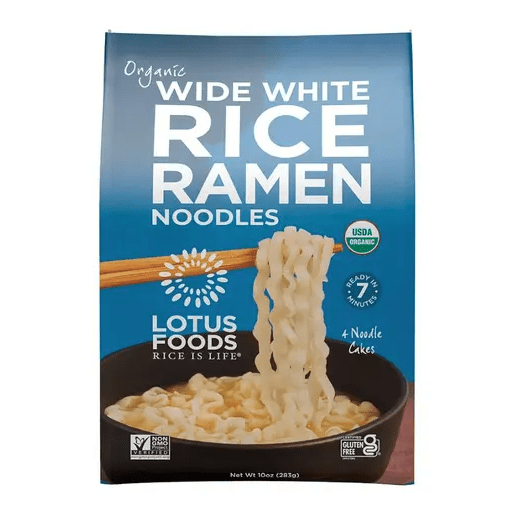 Rice Ramen Noodles, Wide White, Organic, Lotus Foods, Soups & Broths - Country Life Natural Foods