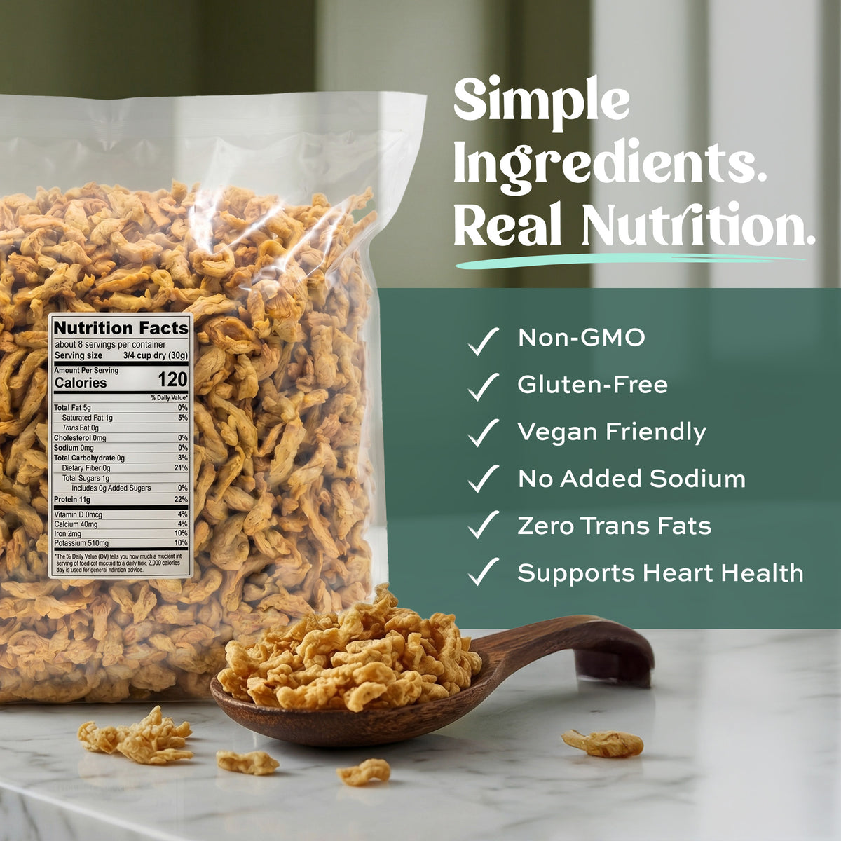Soy Curls, Non-GMO, Meat Substitutes - Country Life Natural Foods