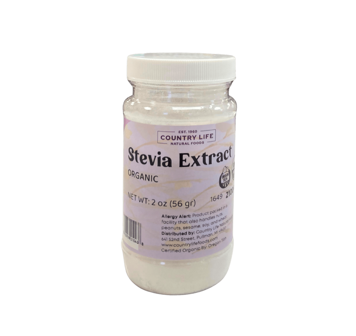 Stevia Extract Powder, White, Organic, Other Sweeteners - Country Life Natural Foods