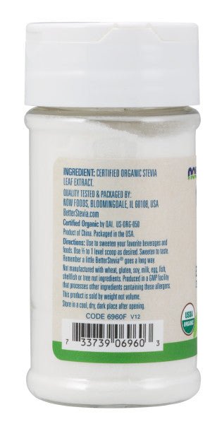 Stevia Extract Powder, Organic, NOW, Other Sweeteners - Country Life Natural Foods