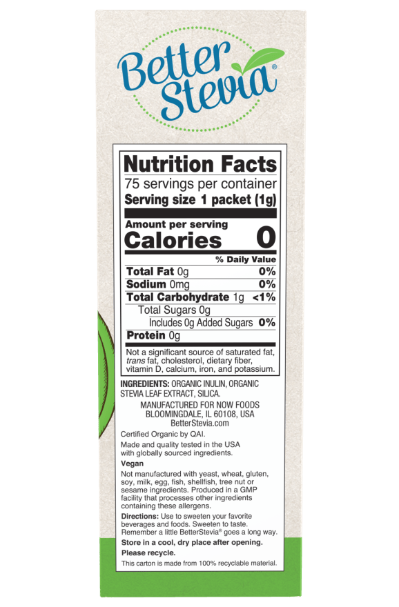 Stevia Packets, Organic, Other Sweeteners - Country Life Natural Foods