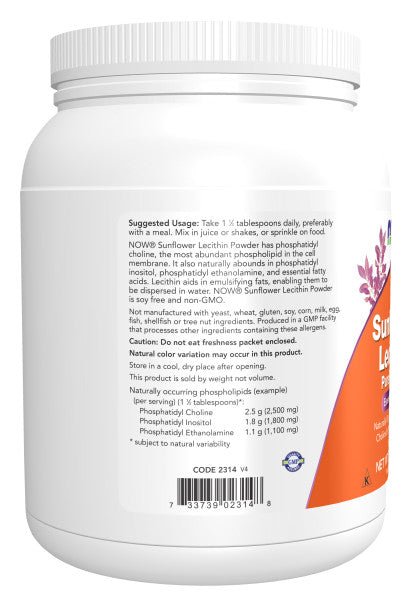 Sunflower Lecithin NON-GMO Powder, Vitamins & Supplements - Country Life Natural Foods