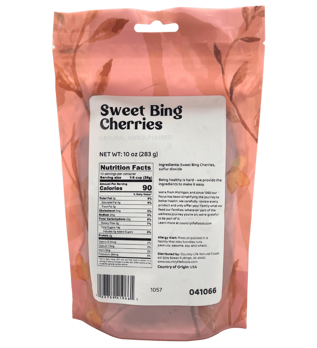 Cherries, Bing, Sweet, Dried Fruit - Country Life Natural Foods